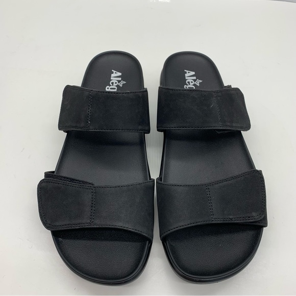 Alegria Sandals Womens 9 Black Casual Slip On Slide Beach Platform Casual - Picture 3 of 10